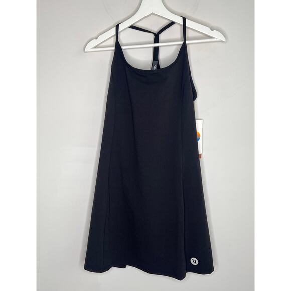 Vouri One Shot Performance Stretch Knit Mini Tennis Dress Black Women's L NWT - Picture 4 of 14